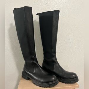 NA-KD Leather Profile Knee High Shaft Boots Size EU 40/ US 10